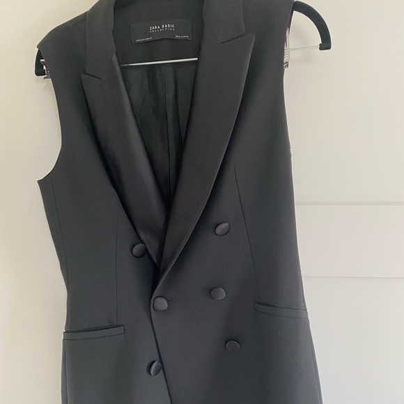 zara black Sleevless Blazer - Picture 2 of 3